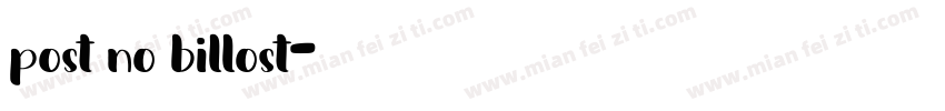 post no billost字体转换